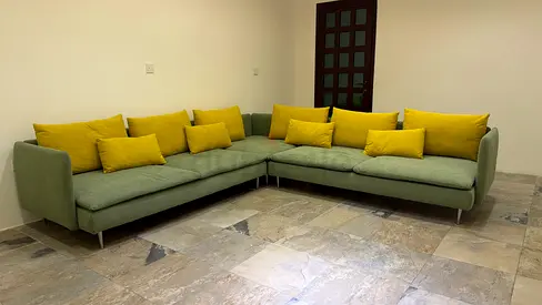 IKEA L-Shaped Sofa – Newly Reupholstered