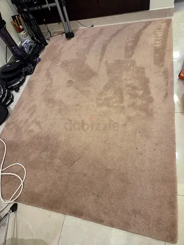 Beige Solid-Color Area Rug - 2.5 x 1.5 m (used)