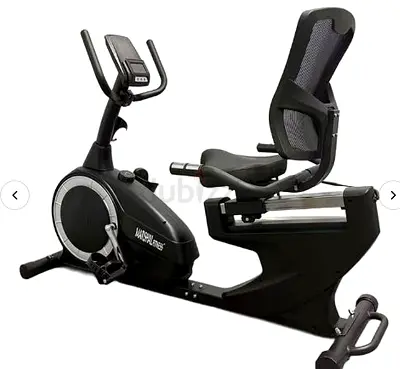 Marshal Fitness Recumbent Exercise Bike with 8-Level Magnetic Resistance, - Brand New
