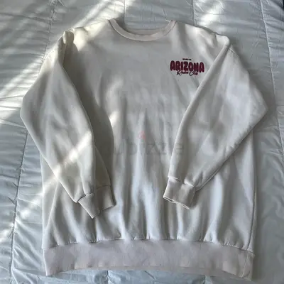 White Arizona graphic crewneck sweatshirt - unisex, good condition