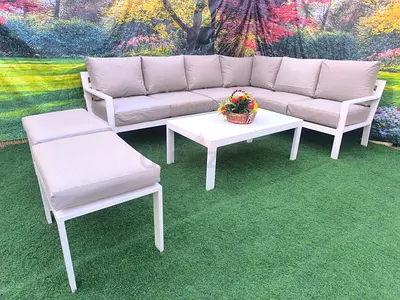 8 Seater Aluminium Outdoor Garden Sofa Set