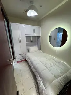 Mini Master Room with attached bathroom in Princess tower in Marina with brand new furnitures