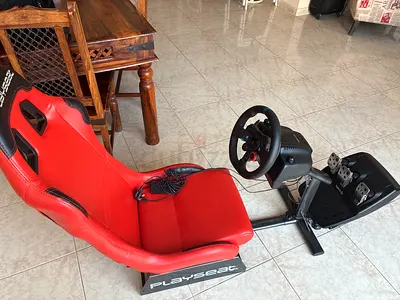 Playseat + wheel + pedals + wires