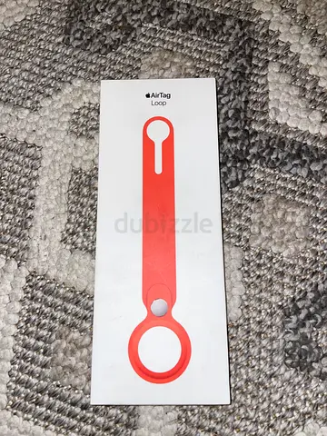 Apple AirTag Holders – 4 Colors | Red & Brown Leather, White & Orange Silicone – New never used