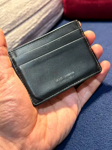 Black Dolce & Gabbana slim leather card holder - good condition