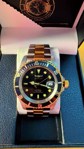 Invicta two-tone men's automatic diver watch - like new