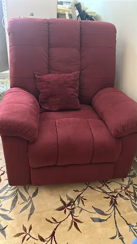 Red Recliner Armchair in Good Condition