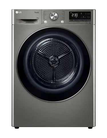 New LG Dryer 10-Kg Dual Inverter Dryer, Sensor Dryer ThinQ Platinum Color RH10V9PV2W without Box