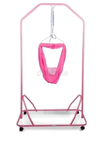 Portable Baby Swing with Mobile Stand - Pink(No Cloth)