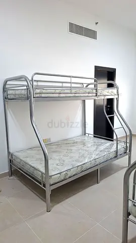 Metal Bunk Bed with Mattresses - double over Single, brand new