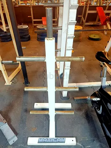 Maxicam Vertical Plate and Bar Storage Rack - Gym Equipment Stand