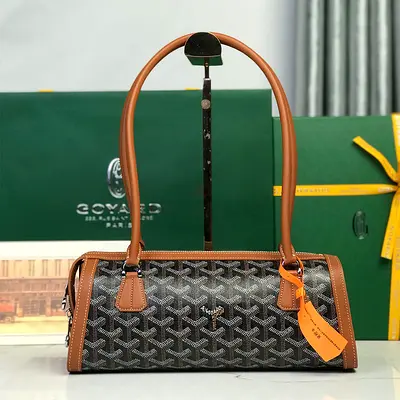 Goyard Bonbonniere bag in Black & Tan