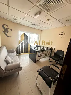 Office for Annual Rent in Al Majaz 3 Prime Location with Sea View, Free A/C & Maintenance