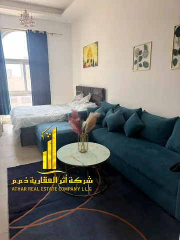 A premium, "second-occupancy" (like-new) studio available for monthly rent in Ajman! Fully furnished and offered at an excellent price. The rent inclu