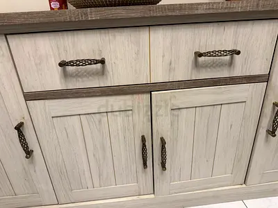 Wooden Sideboard / Buffet Cabinet with Drawers - Light Oak Finish bar table