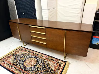 Villi 4-Drawer Sideboard - Modern Wooden Sideboard with Gold Base