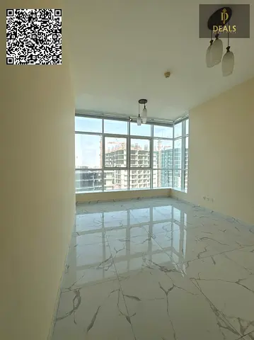 شقة غرفتين وصالة للإيجار في برج الواحة، عجمان | طابق مرتفع | موقف مغطى | 42,000 درهم سنوياً