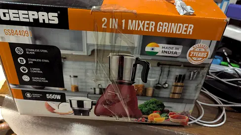 Geepas 2-in-1 Mixer Grinder 550W - Brand New in Box
