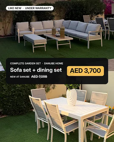 Danube Home Outdoor Sofa Set + Dining Set Bundle – Like New