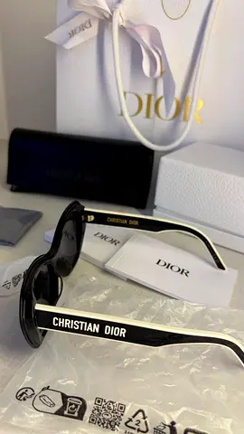 Authentic Christian Dior Black Logo Sunglasses - Used