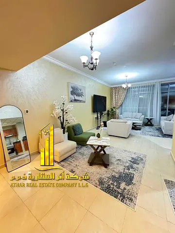 Sea view Luxury apartment -second occupancy- 2 bedrooms, a living room, and a balcony. with gym and