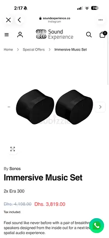Sonos Era 300 Immersive Music Set (Pair) - Black