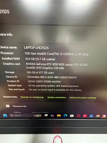 Lenovo laptop LOQ