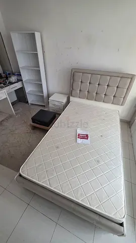 120 cm bed frame with mattress and headboard - good condition