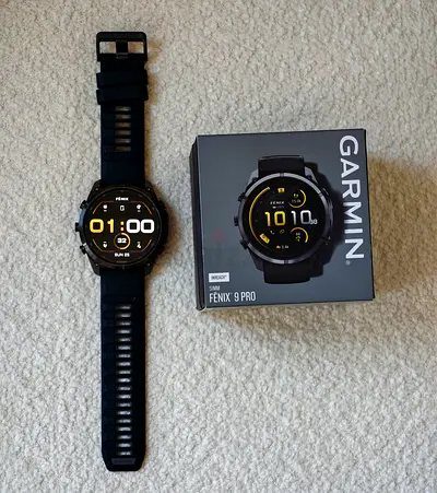 UNDER WARRANTY 1 YEAR BRAND NEW NEVER USED Garmin Fenix 9  Pro 51mm GPS Smartwatch - Black With Box)