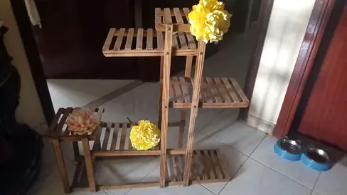 Wooden Multi-Tier Plant Stand | Indoor & Outdoor
