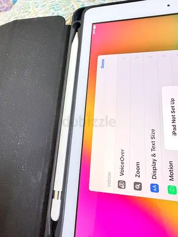 iPad with Apple Pencil and folio case - good condition