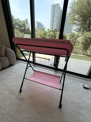 Moving Sale | Pink Folding Baby Changing Table + Hauck Bed Guard Rail (never used)