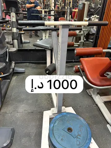 Plate-loaded T-bar Row Machine (used) with weight plates