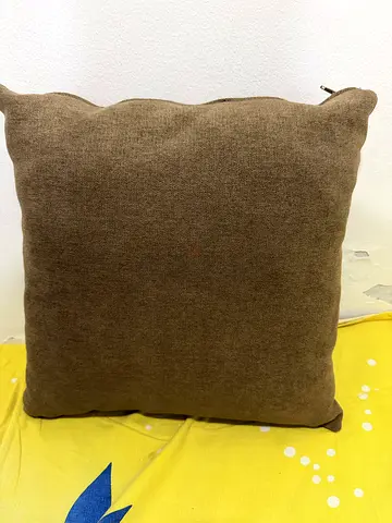 Plain Brown Square Pillow - Great Condition 3 pieces for AED 15