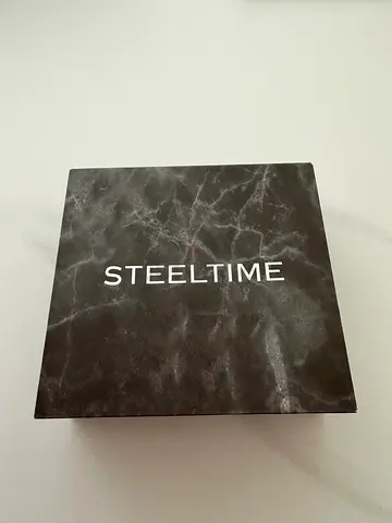Steeltime men's wristwatch in original box (watch not shown)