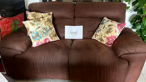 Elegant Brown Sofa – Excellent Condition | AED 400