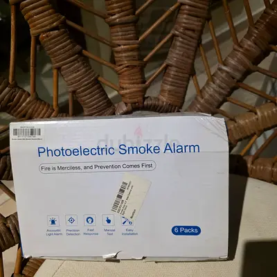 6-Pack Photoelectric Smoke Alarms - New in Box. AED 100 Only!