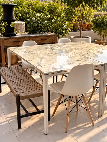 Garden table with Marble top