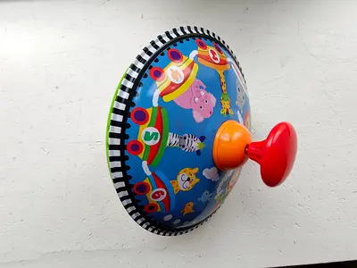 Classic Spinning Top Toy for Toddlers (Animal Train Theme)