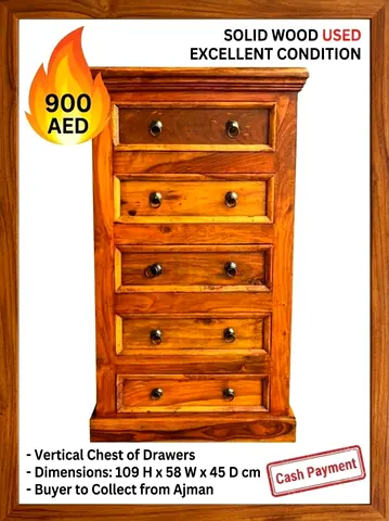 Solid wood chest of drawers-tallboy