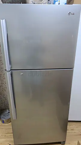 LG Double Door Refrigerator - Silver, Good Condition
