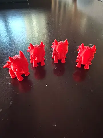 1 3d printed dragon figure red