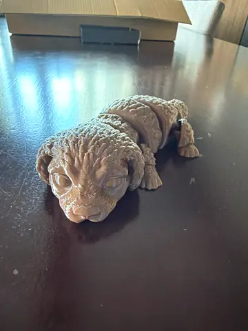 3d printed flexi puppy toy brown