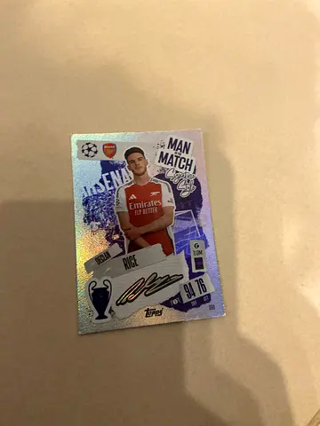 Football signed card