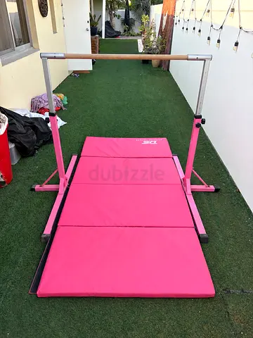 Dawson Sports Gymnastics Horizontal Training Bar Adjustable and Sturdy Metal Bar for Home Training
