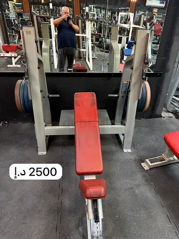 Incline/Flat Bench with Smith-style Rack and Plates - Used Gym Equipment