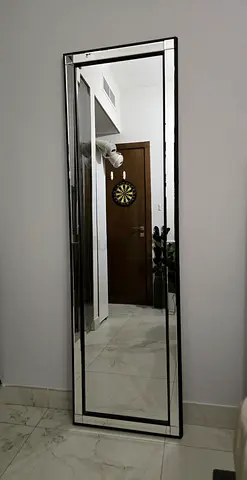 Tall Full-Length Framed Wall Mirror - Modern Rectangular Design