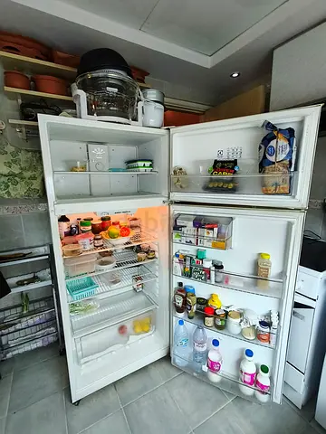 Used double-door refrigerator in working condition