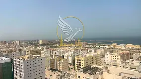 Spacious 2 Bedroom Apartment in BuTina Sharjah Full Sea View Balcony Central AC & Built in Wardrobes