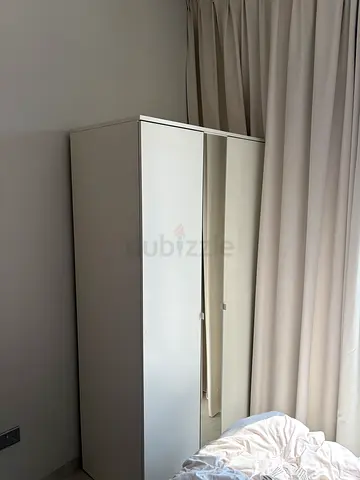IKEA PAX white wardrobe with sliding mirror door - good condition